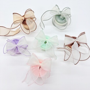 绮罗鱼尾纱4cm手工diy发饰蝴蝶结丝带蛋糕礼品鲜花包装彩带发带