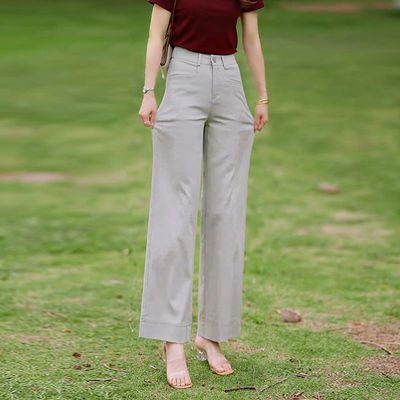 棉软牛仔裤女夏薄款直筒裤