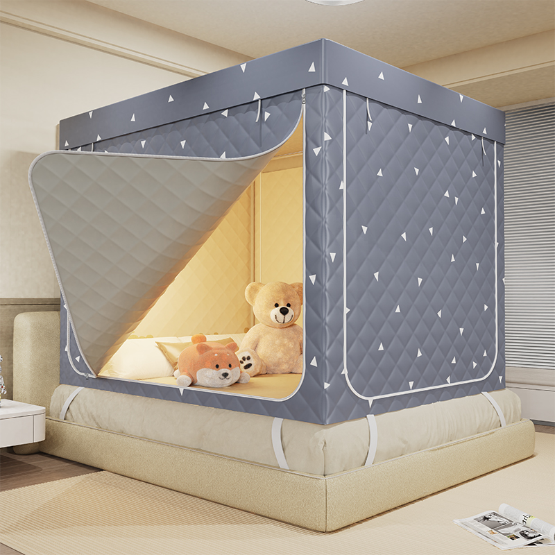 冬季加厚夹棉遮光防风保温蚊帐