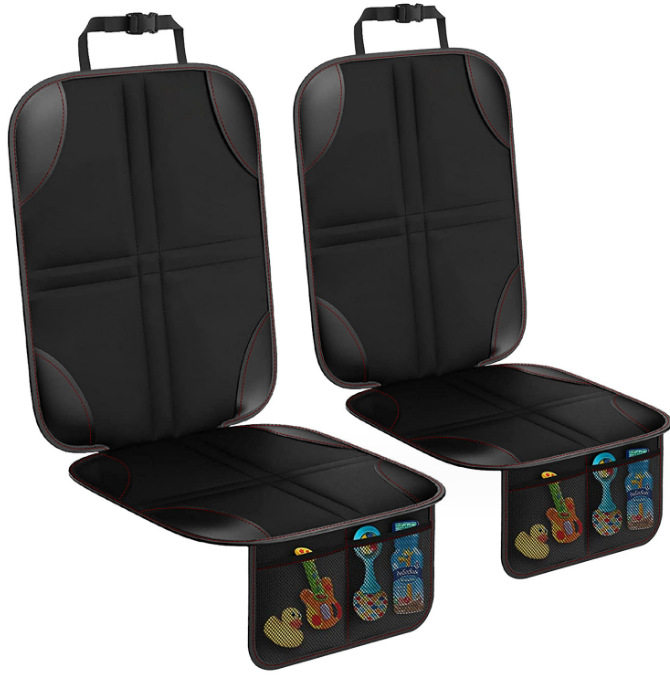 跨境热销汽车儿童安全座椅坐垫 防滑垫防磨垫 宝宝防水置物收纳袋