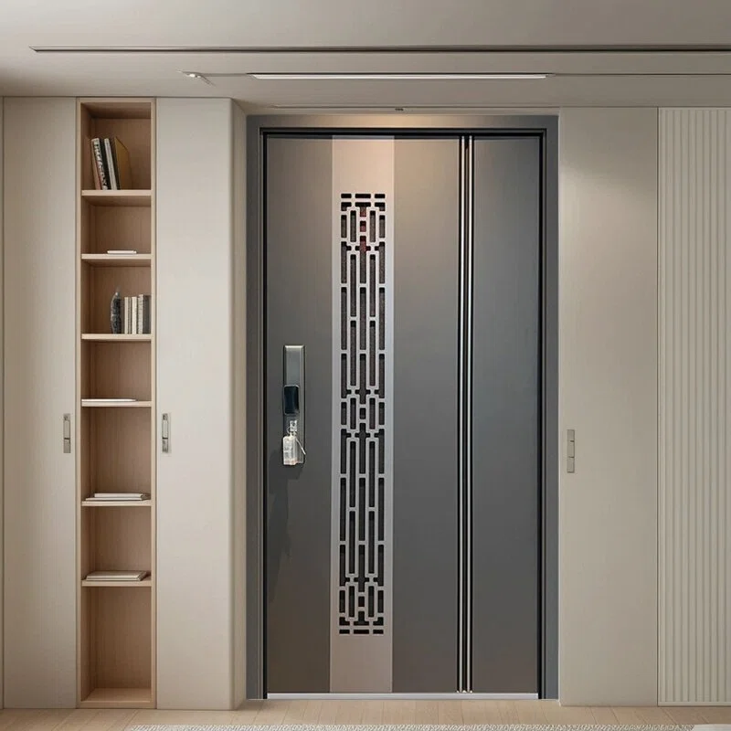 新国标4级通风门中门侧边推拉不加高锌合金甲级防盗门子母进户门