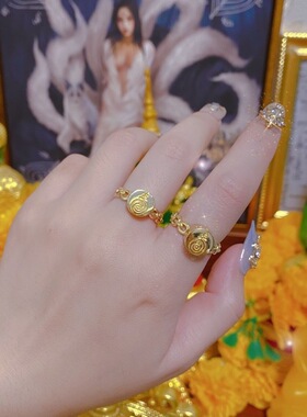 龙婆亿万富翁符文戒指女时尚气质