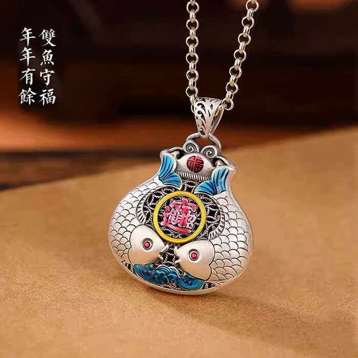 百搭文艺范国潮长款项链纯银