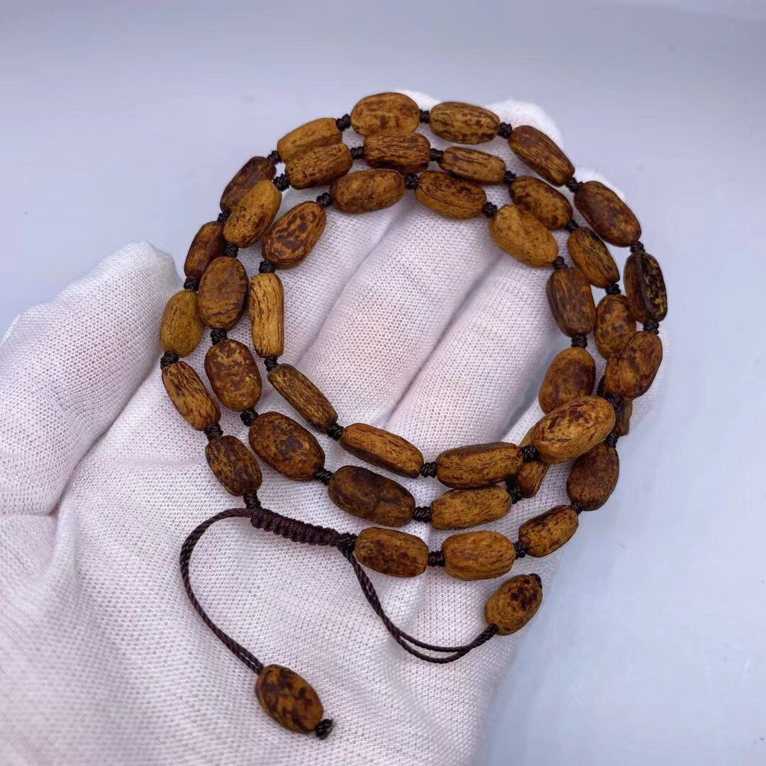 红土随行长串手串 九分沉 富森红土做成的随型手串浓郁西瓜微凉香