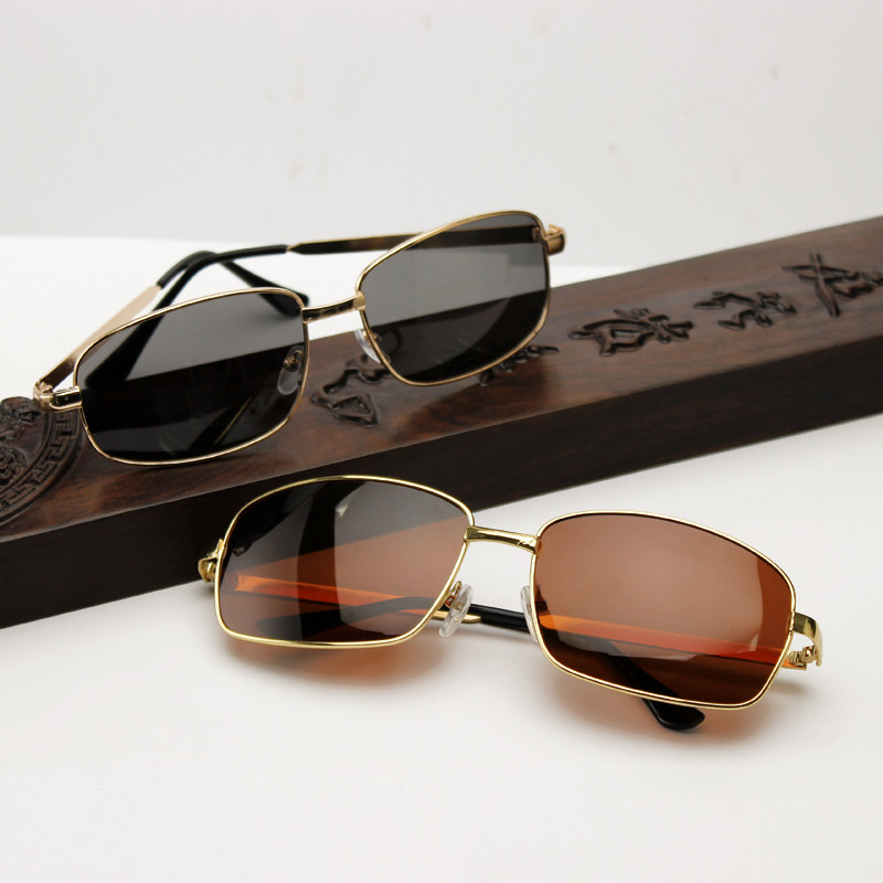 方框男士偏光太阳镜高清钓鱼用偏光太阳镜看漂驾驶开车眼镜防强光