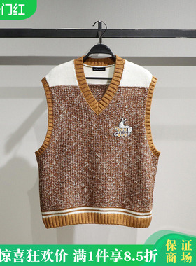 B2ECF4121太平鸟男装2025冬装国内时尚无袖针织衫B2ECF412127