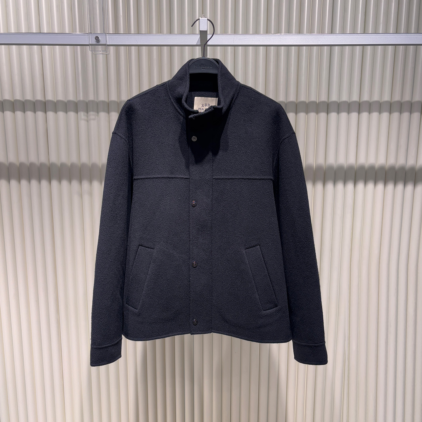 太平鸟男装2025冬装羊毛夹克