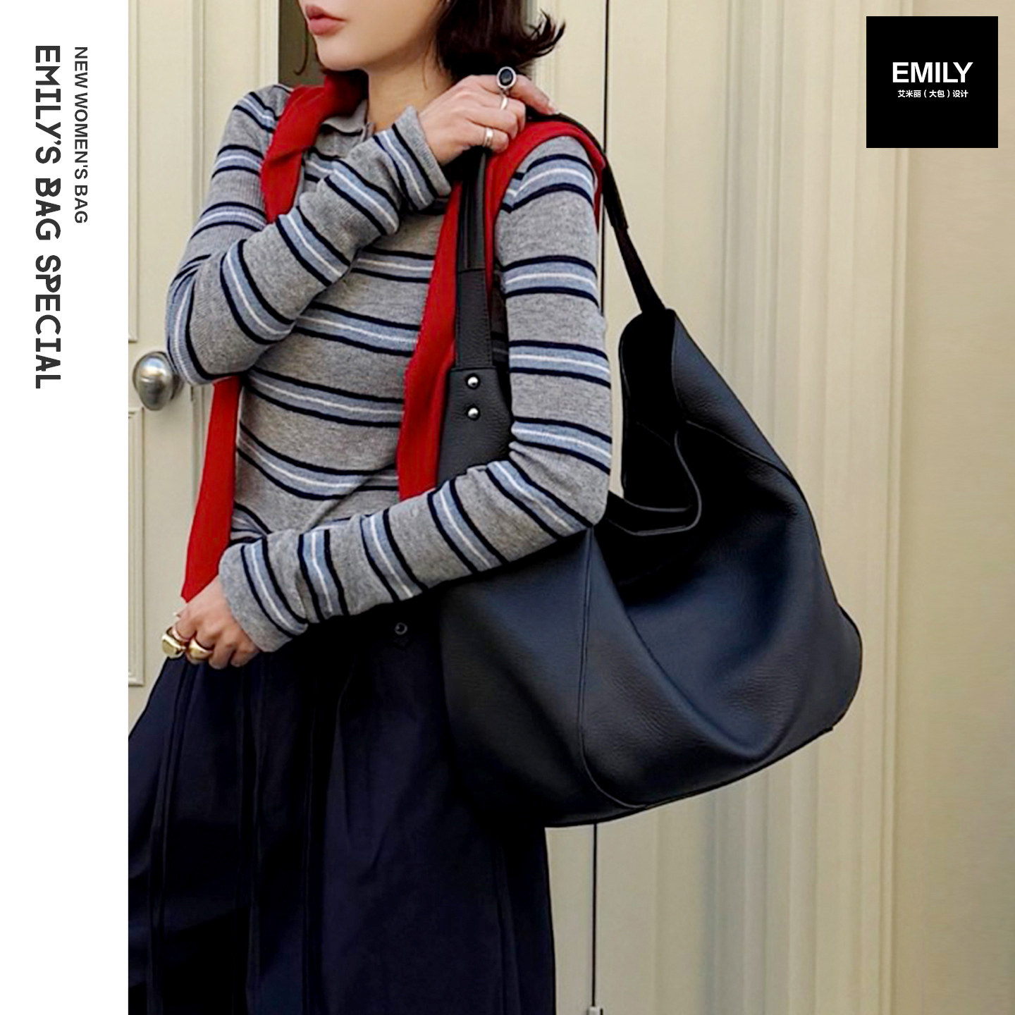 新款真皮软麂皮女包慵懒风大容量复古休闲通勤托特包手提单肩腋下