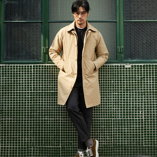 羽绒服中长款 巴尔玛肯风衣款 双层领精品简约外套 冬季 收留原创男士