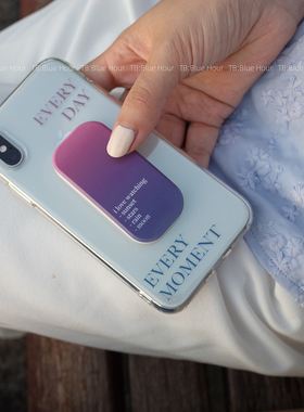 原创热爱每一天 透明手机壳+推拉背贴卡扣支架 适用于iPhone15pro