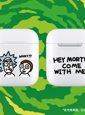 BlueHour原创手绘瑞克和莫蒂 耳机套透明软壳 适用于AirPods4代