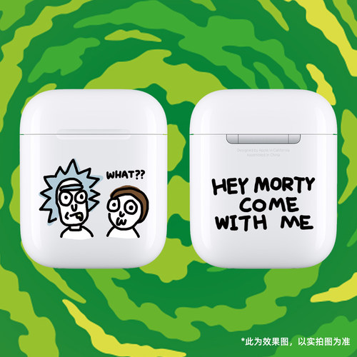 原创手绘瑞克和莫蒂透明耳机套