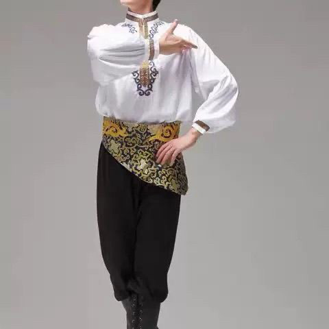新款维吾尔族男少数民族舞蹈服
