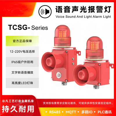 工业船用智能语音声光报警灯