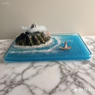 大海系列手办车模兵人军模桌面地台装饰摆件仿真拍摄场景沙盘模型