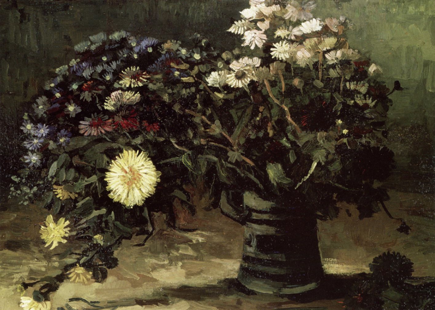 油画现代卧室客厅装饰画挂画无框画向日葵星空杏花梵高 静物花卉