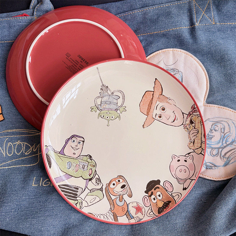 原单 玩具总动员胡迪巴斯光年火腿猪三眼土豆弹簧狗陶瓷碟,餐饮具,盘,淘宝优惠券,粉丝福利购,淘宝优惠卷