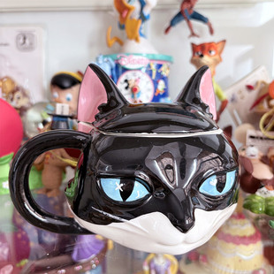 小说绘本 牛奶杯 可爱 弗雷德陶瓷马克杯 咖啡杯 黑猫 出口