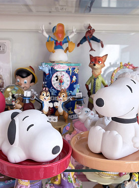 原d 敲可爱 卡通 趴趴史努比小狗硅藻土陶瓷摆件 桌面加湿器