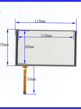 5寸车载导航触摸118mm*70mm手写外屏玻璃E路航上接118*70BD0741B1
