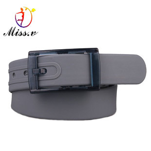 全塑料皮带防金属过敏静电过安检电子门男裤腰带塑胶扣头女生裤袋