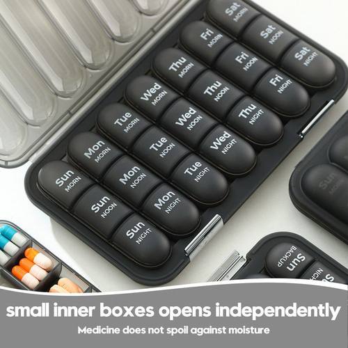 格分装药片丸28一周药盒药盒七天