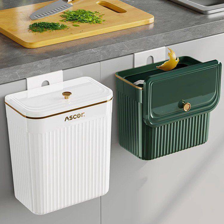 厨房专用壁挂式2025拉新款厕所带盖家用有盖卫生间垃圾桶翻盖厨余