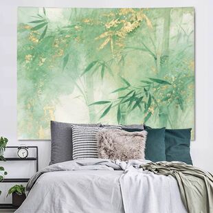 床头背景挂毯遮丑高级感书房背景布装饰意境挂布中式客厅古风卧室