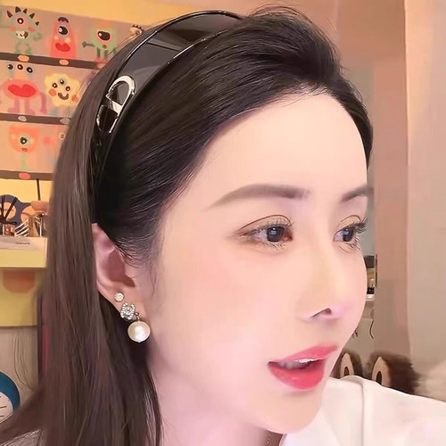 韦雪同款墨镜发箍时尚CD字母太阳镜女两用二合一款防晒连体镜头箍