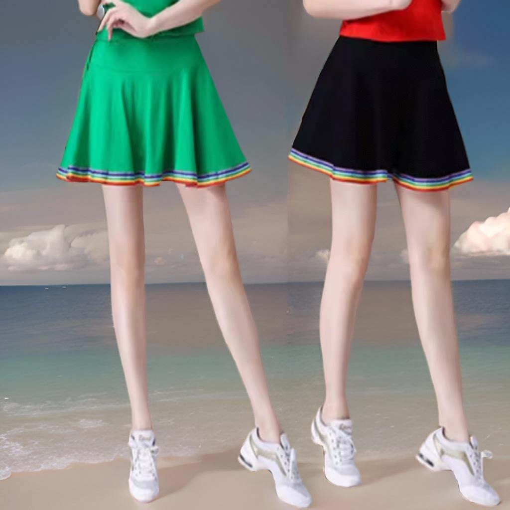 广场舞裙子短裙半身裙百搭裙女装夏季新款裙跳舞裙衣服演出裙女裙