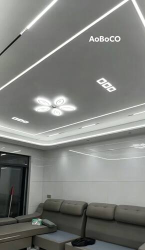 蜂窝板石膏板吊顶灯磁吸轨道菱形叶子月牙四叶草筒射灯带