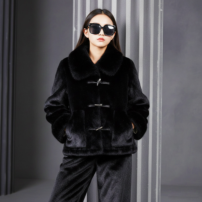 仿貂加厚睡衣家居服女士外穿套装秋冬季新款仿皮草爆款新款保暖