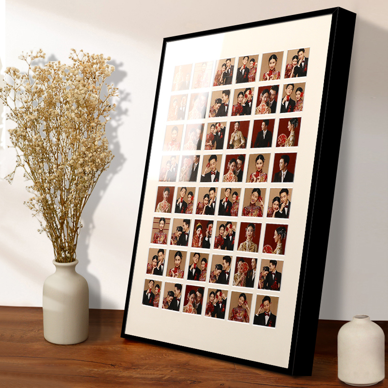 铝合金6/9/48多宫格婚纱照放大相框挂墙洗照片定制diy情侣拼图框