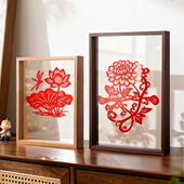 剪纸相框皮影画像框亚克力裱框装 裱画框喜字福字作品镜框展示框