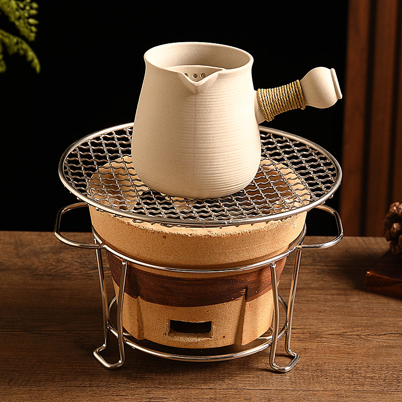 老式炭火炉户外围炉煮茶壶烧烤网烤火炉罐罐茶壶打边炉室内电陶壶