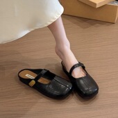 软底舒适防滑包头半拖鞋 2025夏季 休闲百搭凉拖鞋 外穿时尚 女生 新款