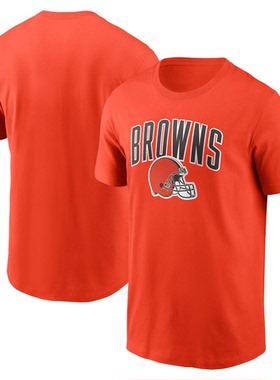 NFL球衣男夏季布朗Cleveland Browns橄榄球服宽松男士速干短袖T恤