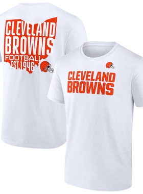 NFL球衣男夏季布朗Cleveland Browns橄榄球服宽松男士速干短袖T恤