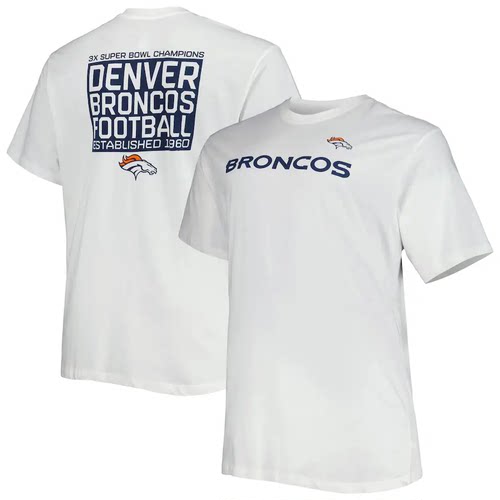 NFL球衣夏季丹佛野马Denver Broncos橄榄球服宽松男士速干短袖T恤