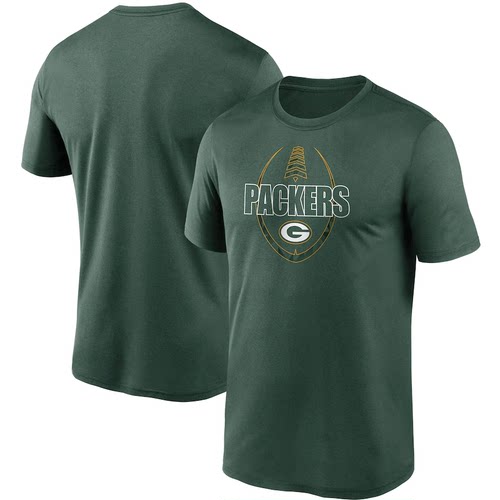 NFL球衣夏季包装工GreenBay Packers橄榄球服宽松男士速干短袖T恤