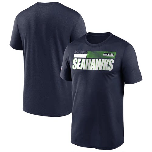 NFL球衣男夏季海鹰Seattle Seahawks橄榄球服宽松男士速干短袖T恤