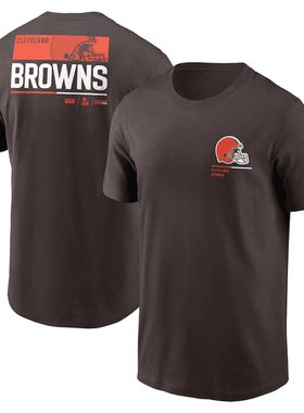 NFL球衣男夏季布朗Cleveland Browns橄榄球服宽松男士速干短袖T恤