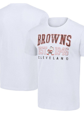 NFL球衣男夏季布朗Cleveland Browns男士休闲运动长袖宽松短袖T恤