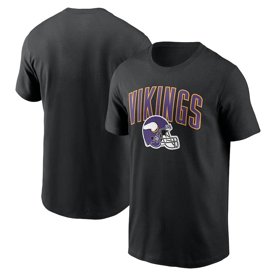 NFL球衣夏季维京人MinnesotaVikings橄榄球服宽松男士速干短袖T恤 - 实物图