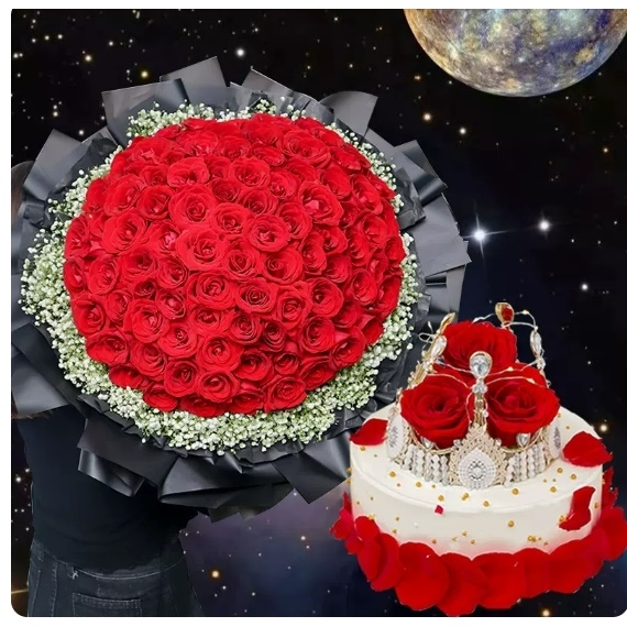 如皋市长江镇城区九华镇白蒲镇吾悦广场玫瑰花生日蛋糕鲜花店母亲