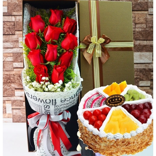 襄阳樊城区沃尔玛风华路万达人民广场玫瑰花生日蛋糕鲜花店母亲节