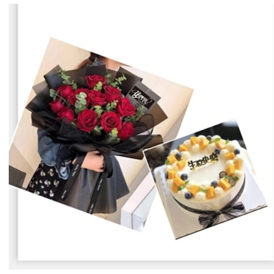 莆田荔城区莆田工艺美术城西天尾镇玫瑰花生日蛋糕鲜花店母亲节