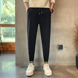 夏季新品男士休闲裤高级感花边休闲裤修身小脚裤青少年服装AK133，男装休闲裤，星座712-1