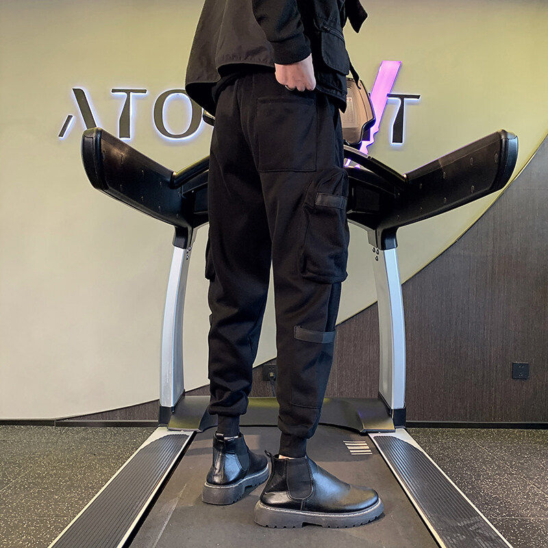 2024新款春季男士卫裤运动裤口袋束脚裤修身小脚裤712-1-AK67-P48,男装休闲裤,星座712-1