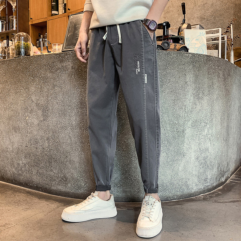 男装牛仔裤潮流宽松哈伦裤时尚束脚裤社会小伙网红裤子712-1-A139，男装牛仔裤，星座712-1